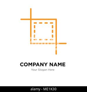 Cropping tool company logo design template, Business corporate vector icon Stock Vector