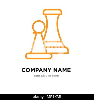 Chess company logo design template, Business corporate vector icon Stock Vector
