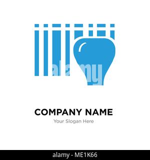 Identification for delivery with bars company logo design template, Business corporate vector icon Stock Vector