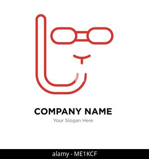 Diving mask company logo design template, Business corporate vector icon Stock Vector