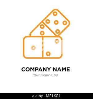 Domino company logo design template, Business corporate vector icon Stock Vector