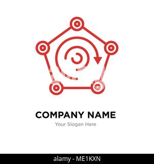 Radar company logo design template, Business corporate vector icon Stock Vector