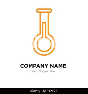 Erlenmeyer Flask company logo design template, Business corporate vector icon Stock Vector