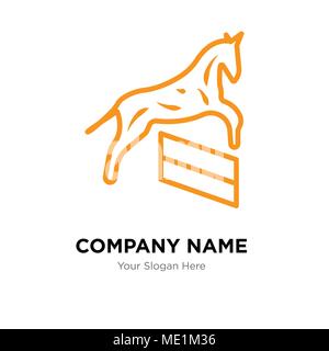 Horse company logo design template, Business corporate vector icon Stock Vector