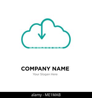 Download from the cloud company logo design template, Business corporate vector icon Stock Vector