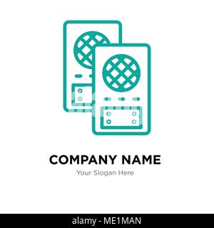 Loudspeaker company logo design template, Business corporate vector icon Stock Vector