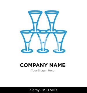 Glasses company logo design template, Business corporate vector icon Stock Vector