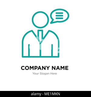 User data speech company logo design template, Business corporate vector icon Stock Vector