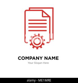 Page setting company logo design template, Business corporate vector icon Stock Vector