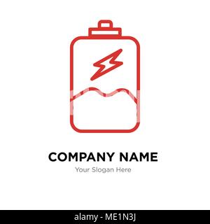 Battery charging company logo design template, Business corporate vector icon Stock Vector