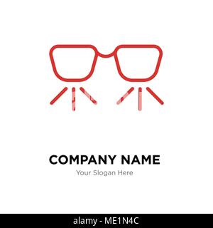 Ar glasses company logo design template, Business corporate vector icon Stock Vector
