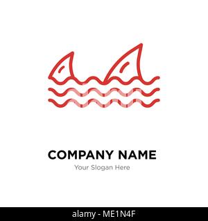 Sharks company logo design template, Business corporate vector icon Stock Vector