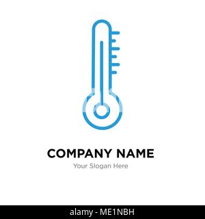 Mercury thermometer company logo design template, Business corporate vector icon Stock Vector