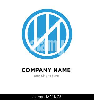 Wood package box of square shape for delivery company logo design template, Business corporate vector icon Stock Vector