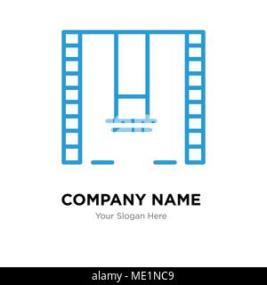 Swings company logo design template, Business corporate vector icon Stock Vector