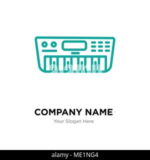 Synthesizer company logo design template, Business corporate vector icon Stock Vector