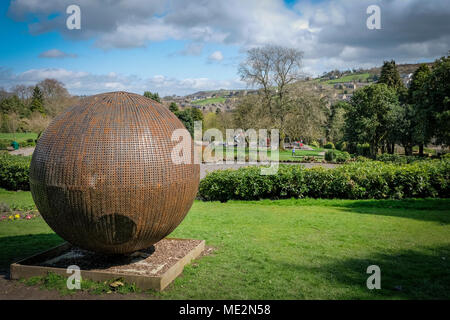 Central Park in the Village of Haworth, near Bradford, home of the famous Bronte family. Stock Photo