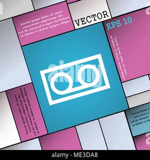 audio cassette icon sign. Modern flat style for your design. Vector illustration Stock Vector