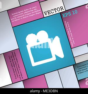 camcorder icon sign. Modern flat style for your design. Vector illustration Stock Vector