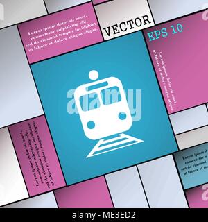 train icon sign. Modern flat style for your design. Vector illustration Stock Vector