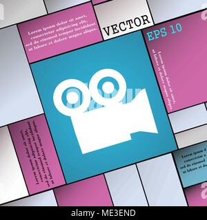 video camera icon sign. Modern flat style for your design. Vector illustration Stock Vector