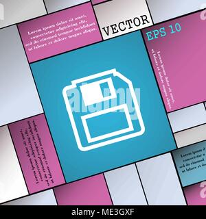 floppy disk icon sign. Modern flat style for your design. Vector illustration Stock Vector