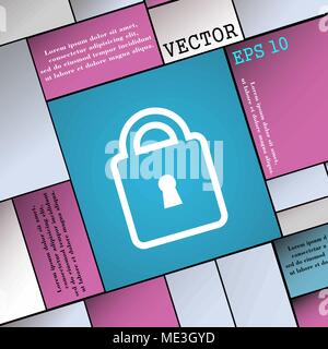 Lock icon sign. Modern flat style for your design. Vector illustration Stock Vector