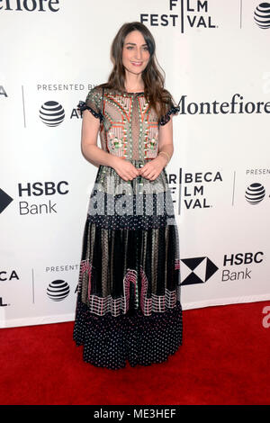 Sara Bareilles attends the 'Tribeca Talks: Storytellers - John Legend' panel during the 17th Annual Tribeca Film Festival at SVA Theater on April 19, 2018 in New York City. Stock Photo