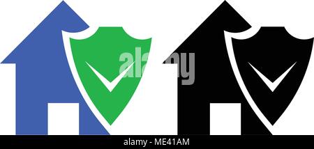 House shield icon. Home protection vector icon Stock Vector