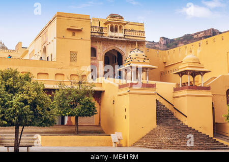 Amber Fort Jaipur Rajasthan gateway. Amber Fort is a UNESCO World heritage site at Rajasthan. Stock Photo