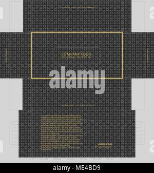 Abstract dark gray seamless pattern tissue box concept, template for business purpose, place your text and Logos and ready to go for print. Stock Vector