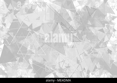 Black & white backgroud with gray random shapes, for graphic design. Stock Photo