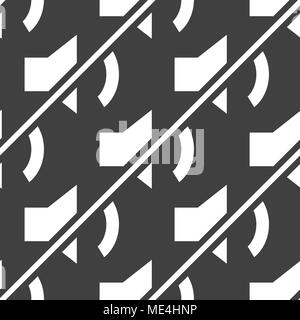 Mute sound web icon. flat design. Seamless pattern. Vector EPS10 Stock Vector