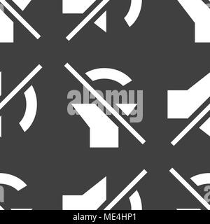 Mute sound web icon. flat design. Seamless pattern. Vector EPS10 Stock Vector