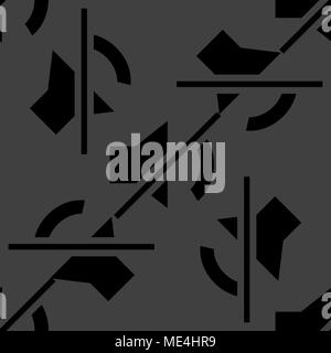 Mute sound web icon. flat design. Seamless pattern. Vector EPS10 Stock Vector