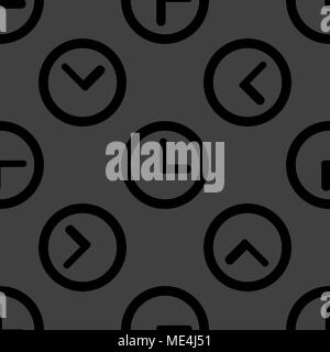 Watch web icon. flat design. Seamless pattern. Vector EPS10 Stock Vector