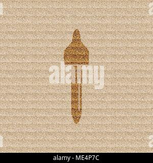 dropper icon symbol on cardboard background. Vector illustration Stock Vector