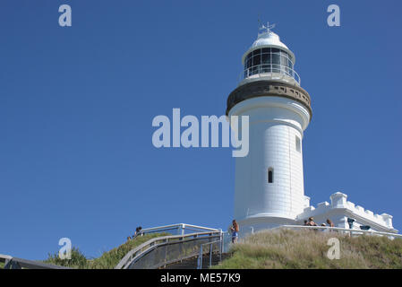 Tourists at Cape Byron Lighthouse at Cape Byron in Byron Bay, Australia Stock Photo