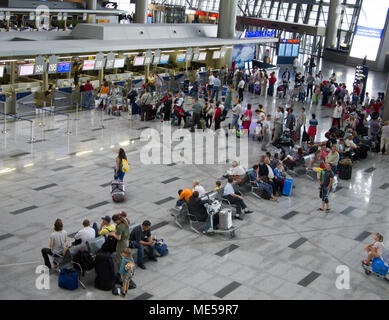 Moscow, Russia - June 16, 2013: Interior of Terminal A, Vnukovo Airport, Moscow Stock Photo