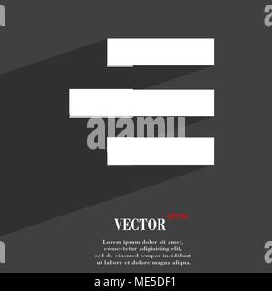 Right-aligned  icon symbol Flat modern web design with long shadow and space for your text. Vector illustration Stock Vector