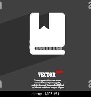 bookmark icon symbol Flat modern web design with long shadow and space for your text. Vector illustration Stock Vector