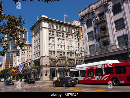 SAN DIEGO, CA - MAY 04 : In spring day on the Streets of San Diego city,California,America on May 04,2014. Stock Photo