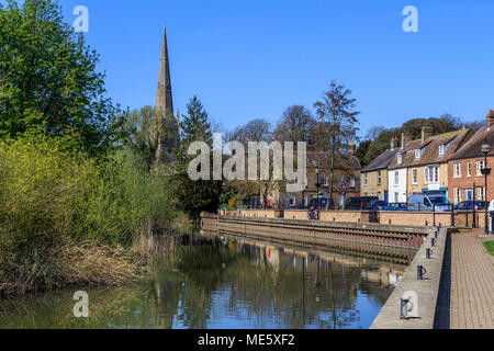 The old riverport, St Ives town centre on the great river ouse , Cambridgeshire, England, UK, GB Stock Photo