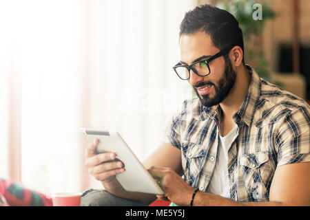 Using Tablet for Business Stock Photo