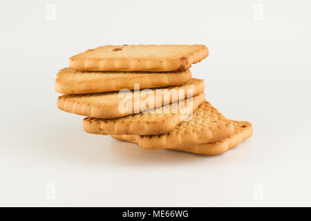 Slide of rectangular pastry on white background Stock Photo