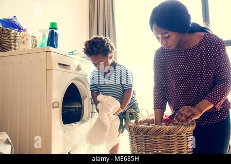 Doing household chores image