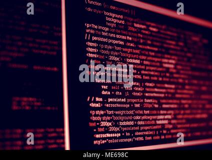 Binary code data software Stock Photo
