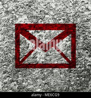 mail. envelope.  Flat modern web button and space for your text. Vector. EPS10 Stock Vector