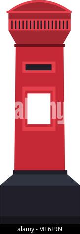 london mailbox isolated Stock Vector