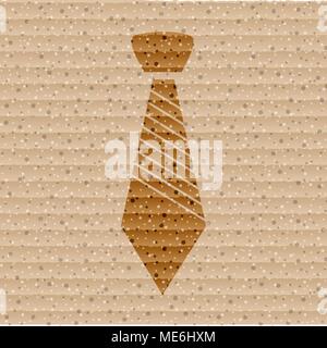 Hipster tie. Flat modern web button and space for your text. Vector. EPS10 Stock Vector